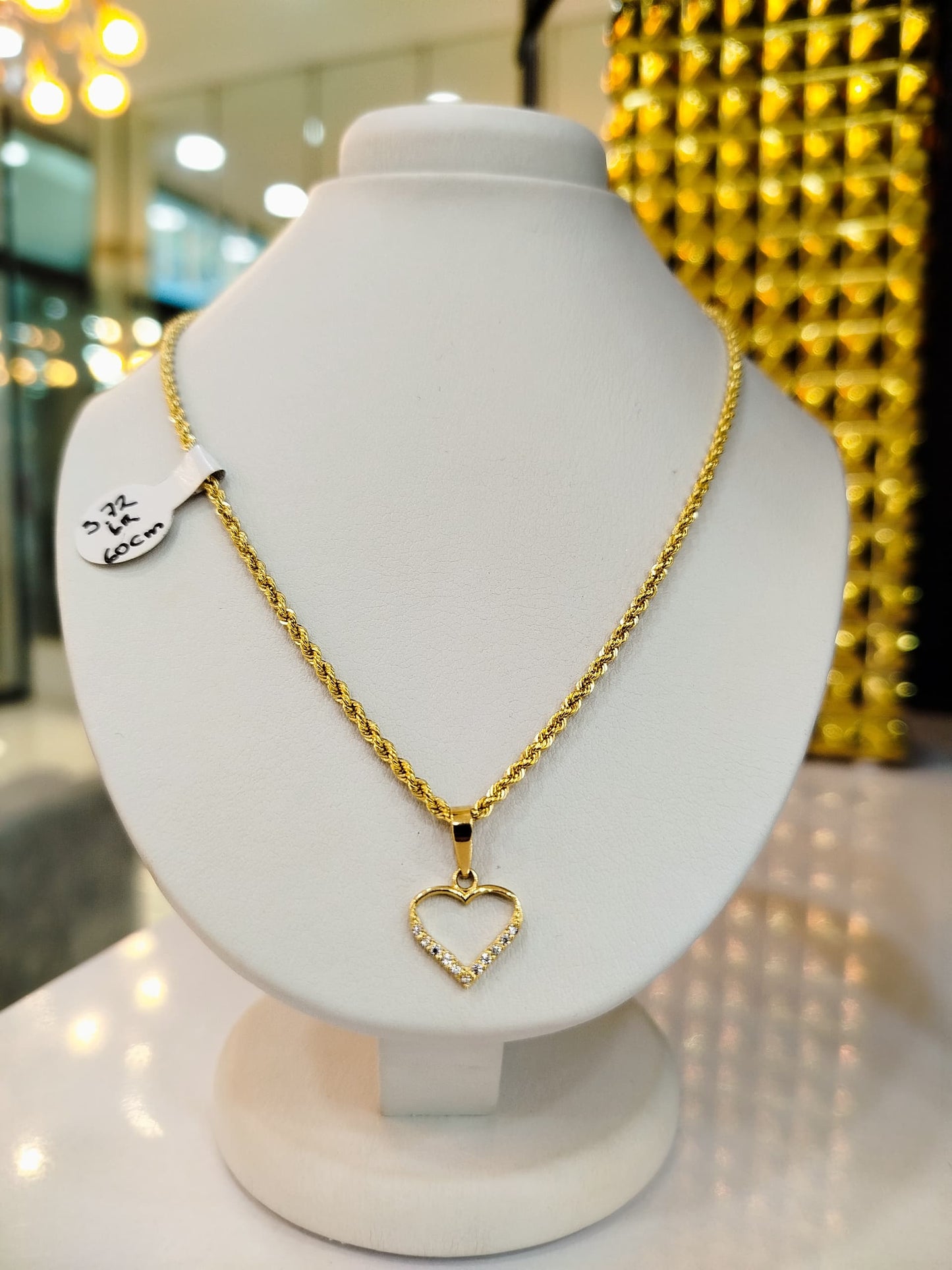 Cadena Cordón San Franscisco Oro 18k, 60cm
