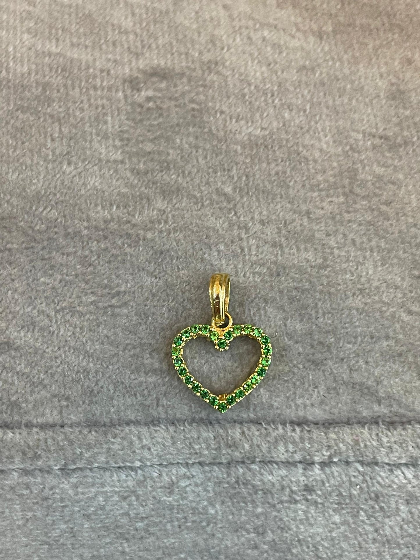 Dije Corazon Doble color Oro 18k