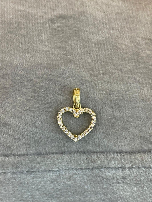 Dije Corazon  Doble color Oro 18k