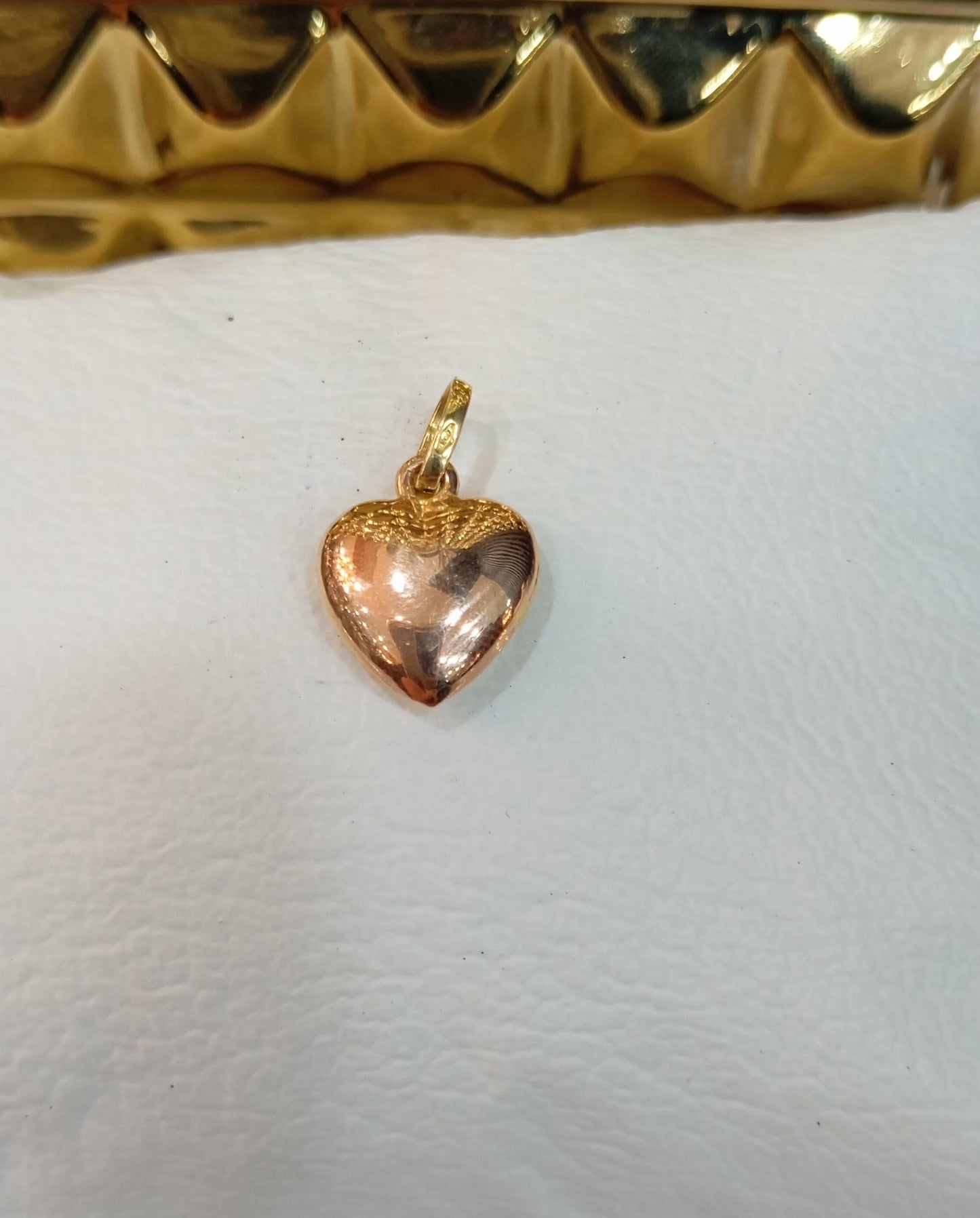 Dije Corazón  doble Oro 18k