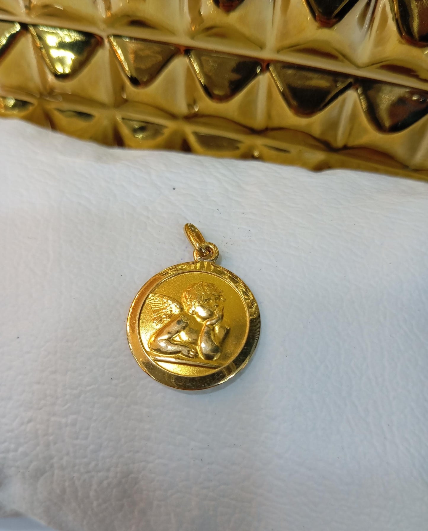 Dije Ángel  de la guarda oro 18k